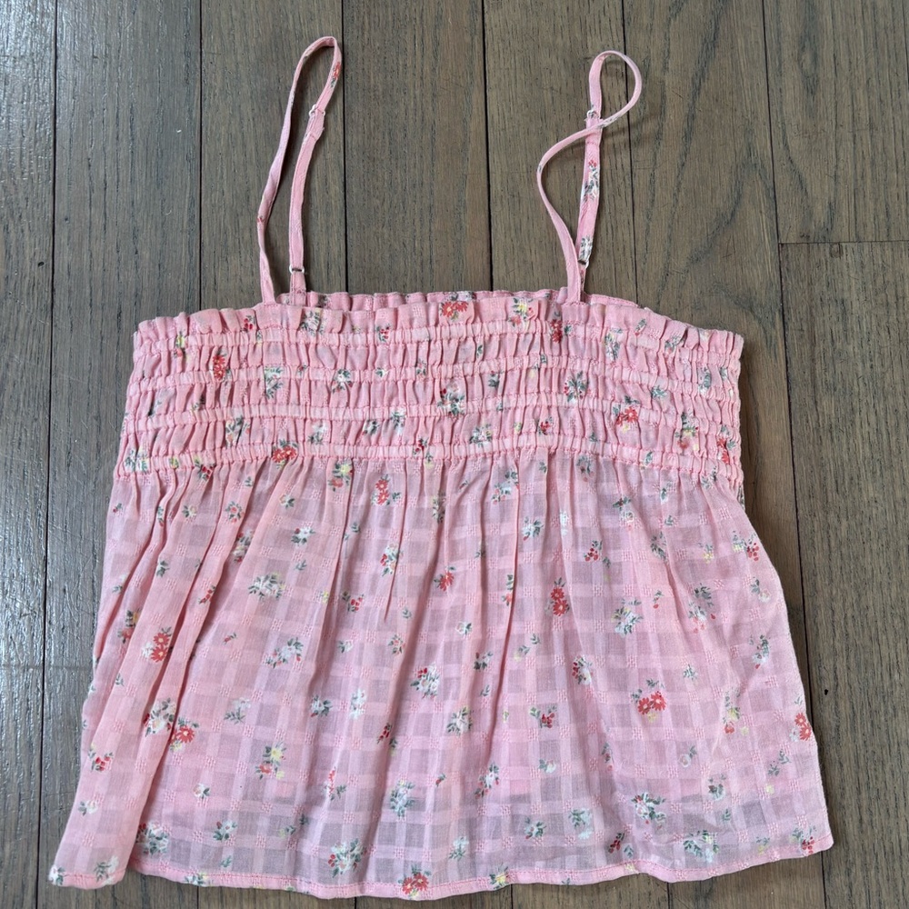 American Eagle Pink Flowy Tank